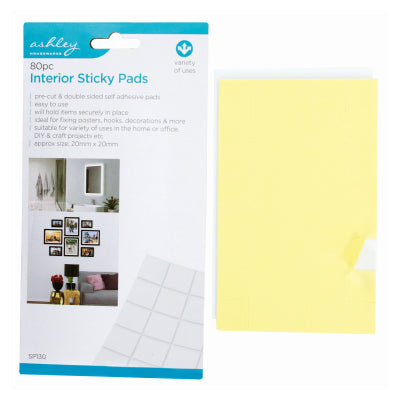 Ashley Interior Double Sided Sticky Pads x80 Ashley Interior Double Sided Sticky Pads x80